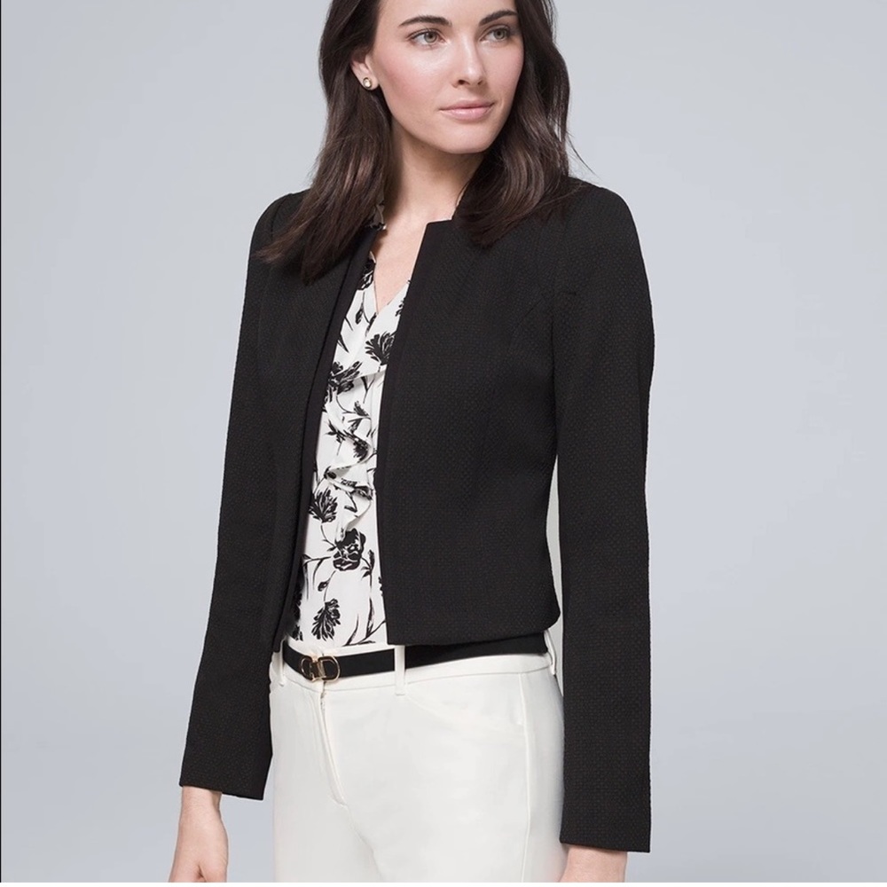 NWOT White House Black Market Cropped Jacket Size 12